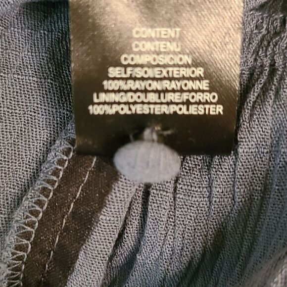 NWT Charles Henry Size Medium Gray Bohemian Ruffled Flowy Maxi Dress Neutral - Picture 11 of 12